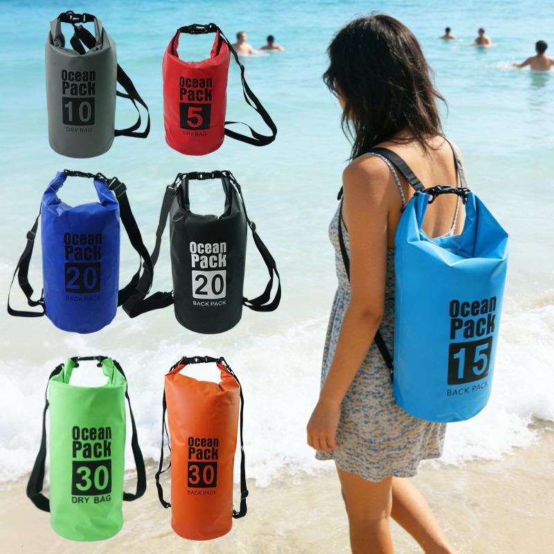 Borsa da Esterno Impermeabile di Grande Capacità con Custodia per Telefono - Ideale per Trekking, Rafting, Nuoto - Zaino Convertibile a Spalla Singola/Doppia