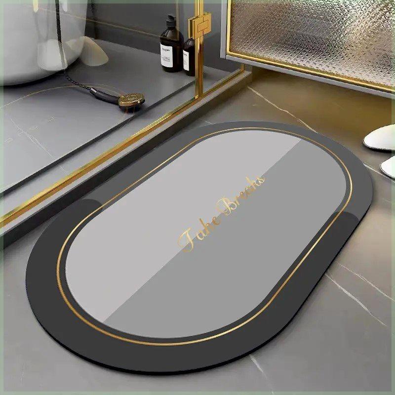 Bathroom Slip-resistant Mat Modern Minimalist Washroom Door Area Entry Foot Mat Diatom Mud Mat Durable Durable Useful