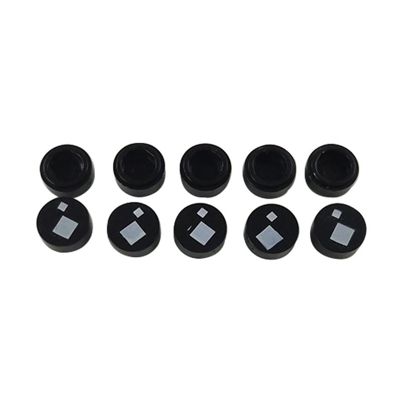 10 Stück DIY-Teile Zusammenbauen Lernfähige Weiße Blinde Fische Schwarzes Quadrat Weiße Schielende Augen Weiße Runde Dekorationen Bausteine
