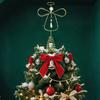 Glittered Golden Angel Christmas Tree Topper Double Angel Treetop Decoration Xmas Tree Sparkling Tree Topper