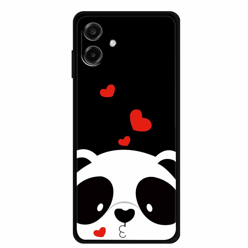 3D Silicone Case For Samsung Galaxy A07 4G Case Relief Emboss Flowers Black Soft Back Cover Coques For Samsung Galaxy A17 Cases