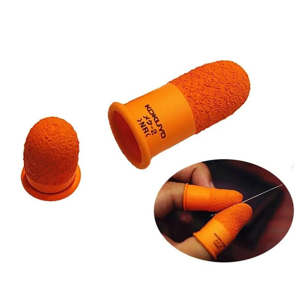 Multi-purpose Fingertips Protector Gloves Natural Rubber Orange Finger Cots  Finger Craft