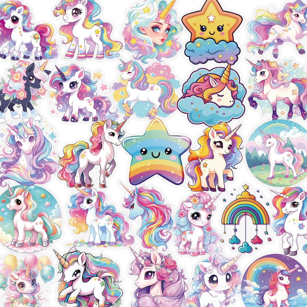 56pcs Cute Unicorn Funny MEME Cartoon Graffiti Stickers DIY Phone Guitar Laptop Notebook Suitcase Waterproof gift packaging Stic