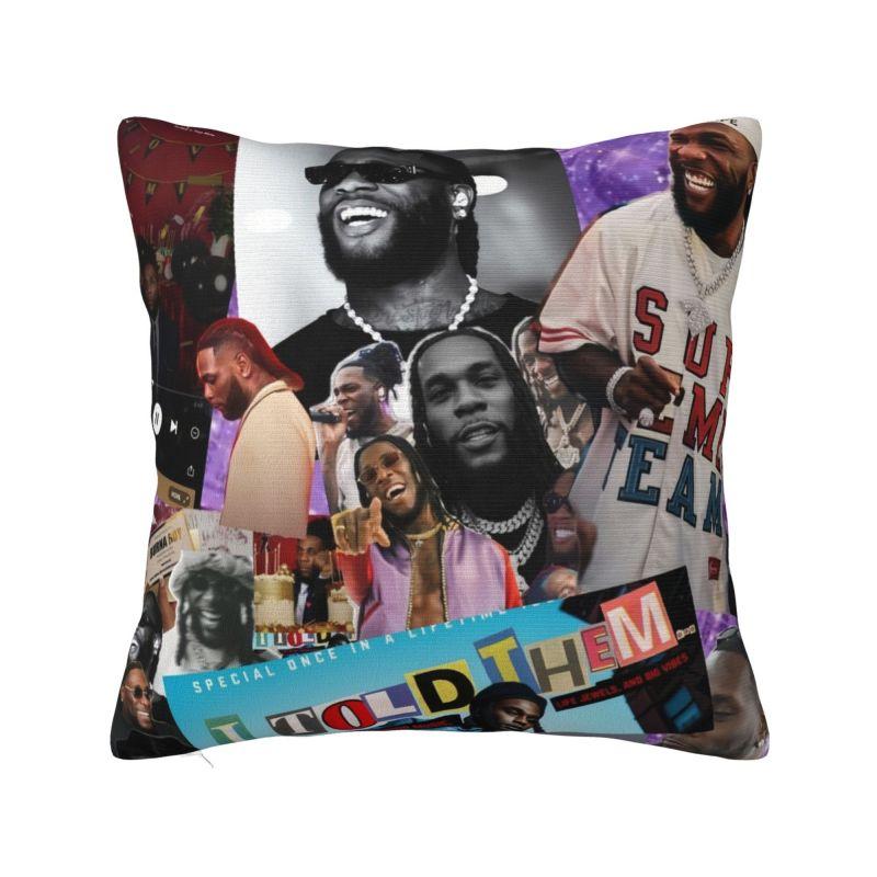 Custom Burna Boy Nigerian Singer Cushion Cover xcm Soft Modern Pillow Case Decor Home