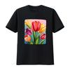 Cotton Ladies Vitality Tulip T shirt Round Neck Casual Clothing vintage Washed Slightly Stylish Soft designer clothes