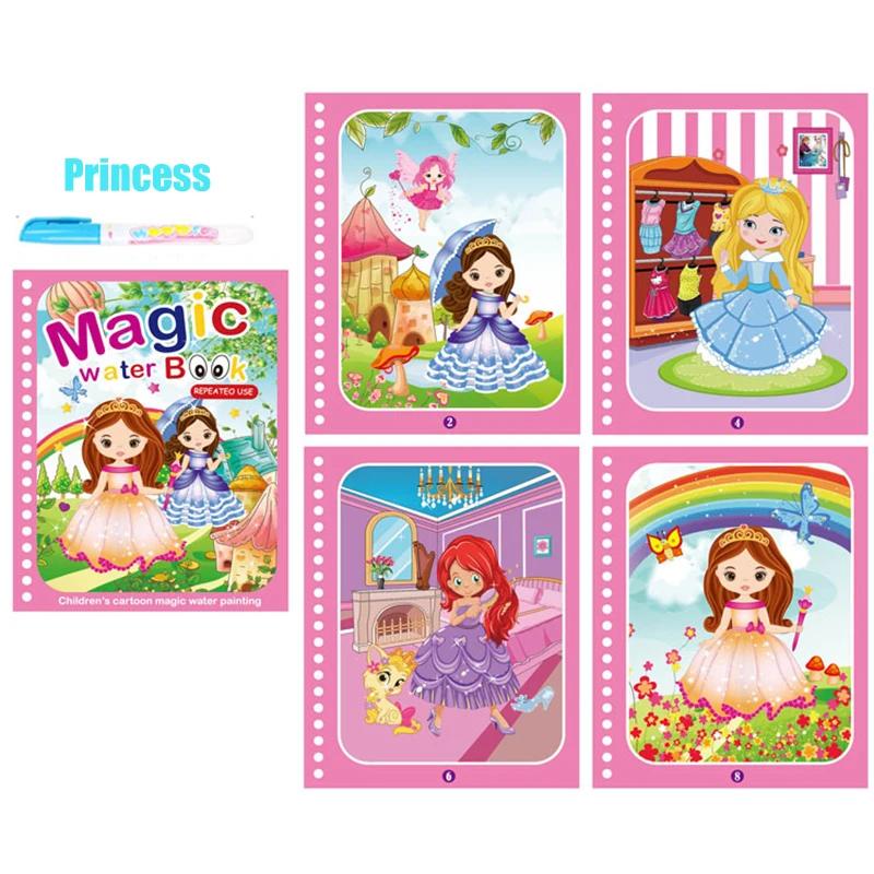 Non-Toxic Magic Water Book With Pen Children Drawing Coloring Books For Kids 2 To 4 Years Old Learning Education Toy Baby Montessori Toys