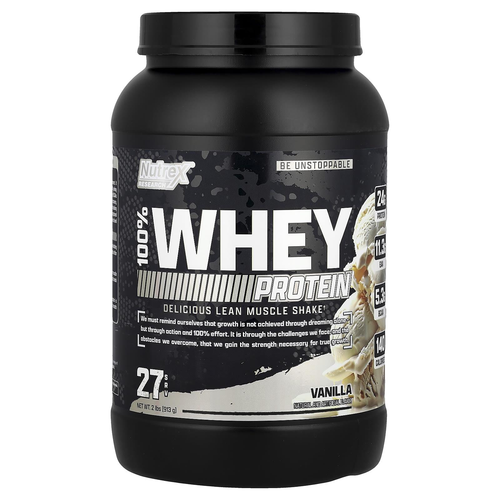 

100% Whey Protein, Vanilla, 913G (2Lbs)