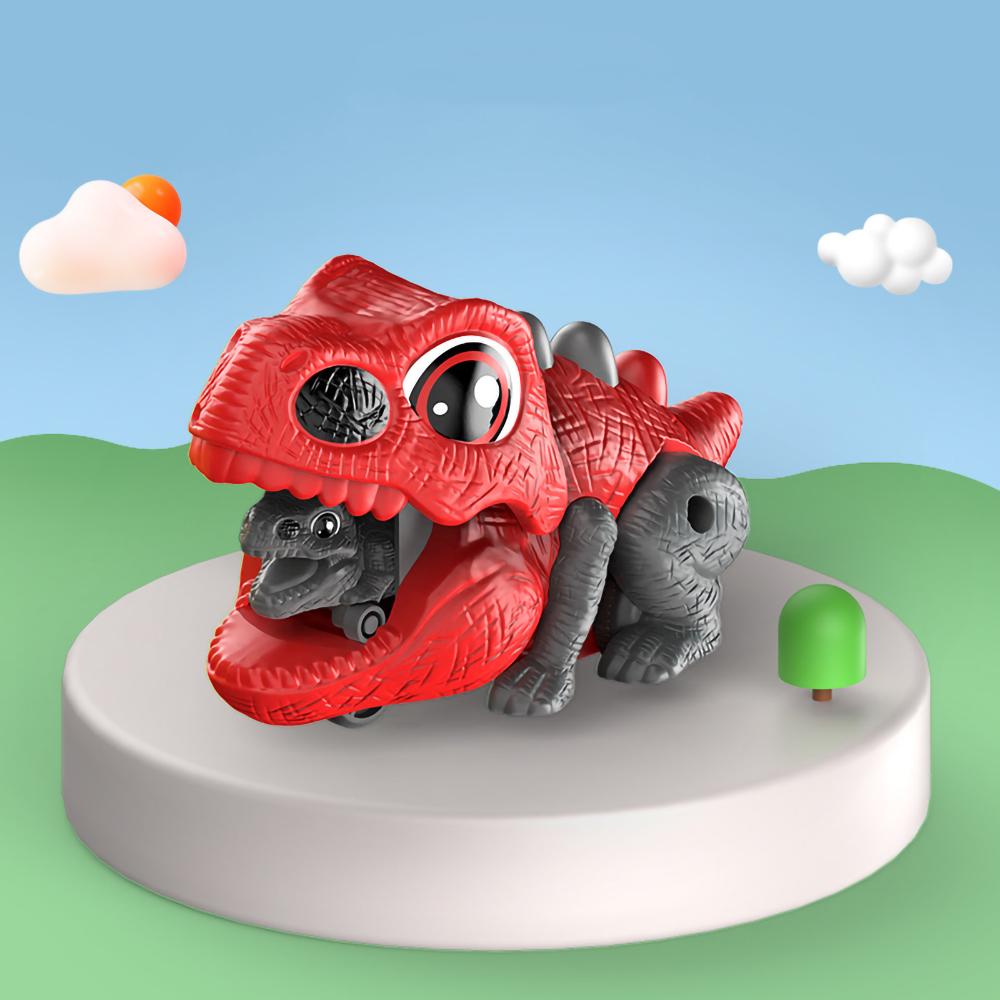 Dinosaur Cars Launcher Toys Set, Boys Dino Ejecting Vehicle Playset, Toddlers Mini Push Go Catapult, Press To Launch, Cool Birthday Gifts Party Favors