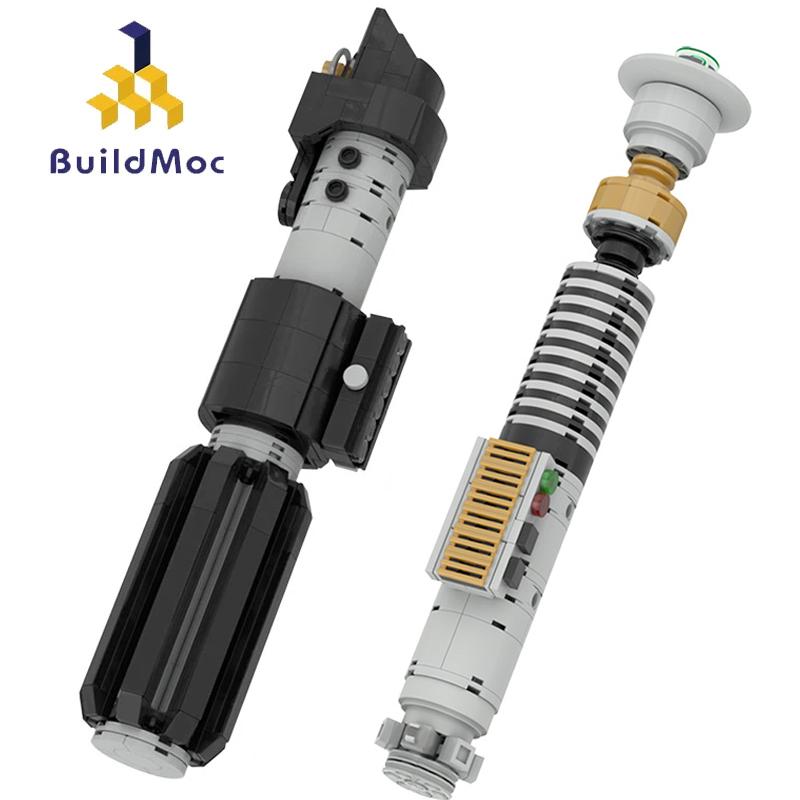 BuildMOC Star Figure del Film Generale Robot Grievous Vader Modello di Elica di Spada Laser Arma da Combattimento Blocchi da Costruzione Giocattoli pe