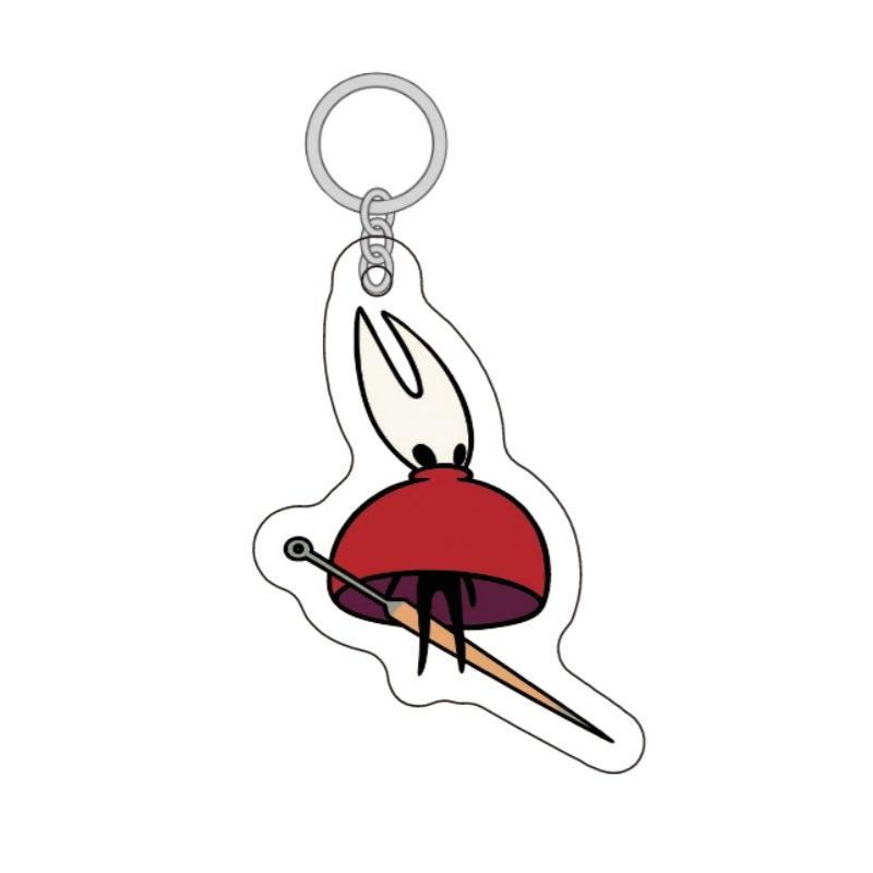 Anime Hollow Knight Silksong Porte-clés Acrylique Accessoires Charms de Sac Créatifs Pendentif de Sac à Dos Porte-clés Drôle Cadeau pour Fans