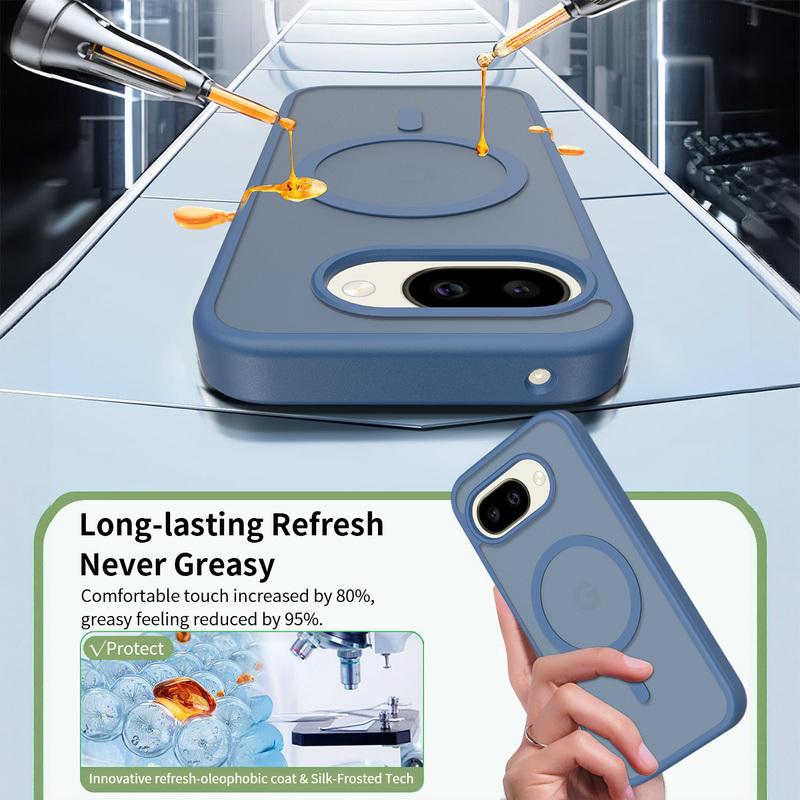 Business Translucent For Magsafe Case For Google Pixel 10 9 Pro XL 10A 9A Shockproof Wireless Charge Matte Magnetic Hard Cover