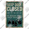 Putuo Decor Cute Black Cat Vintaget Plaque Metal Sign Vintage Tin Sign Poster Decoration for Living Room Barthroom Wall Decor