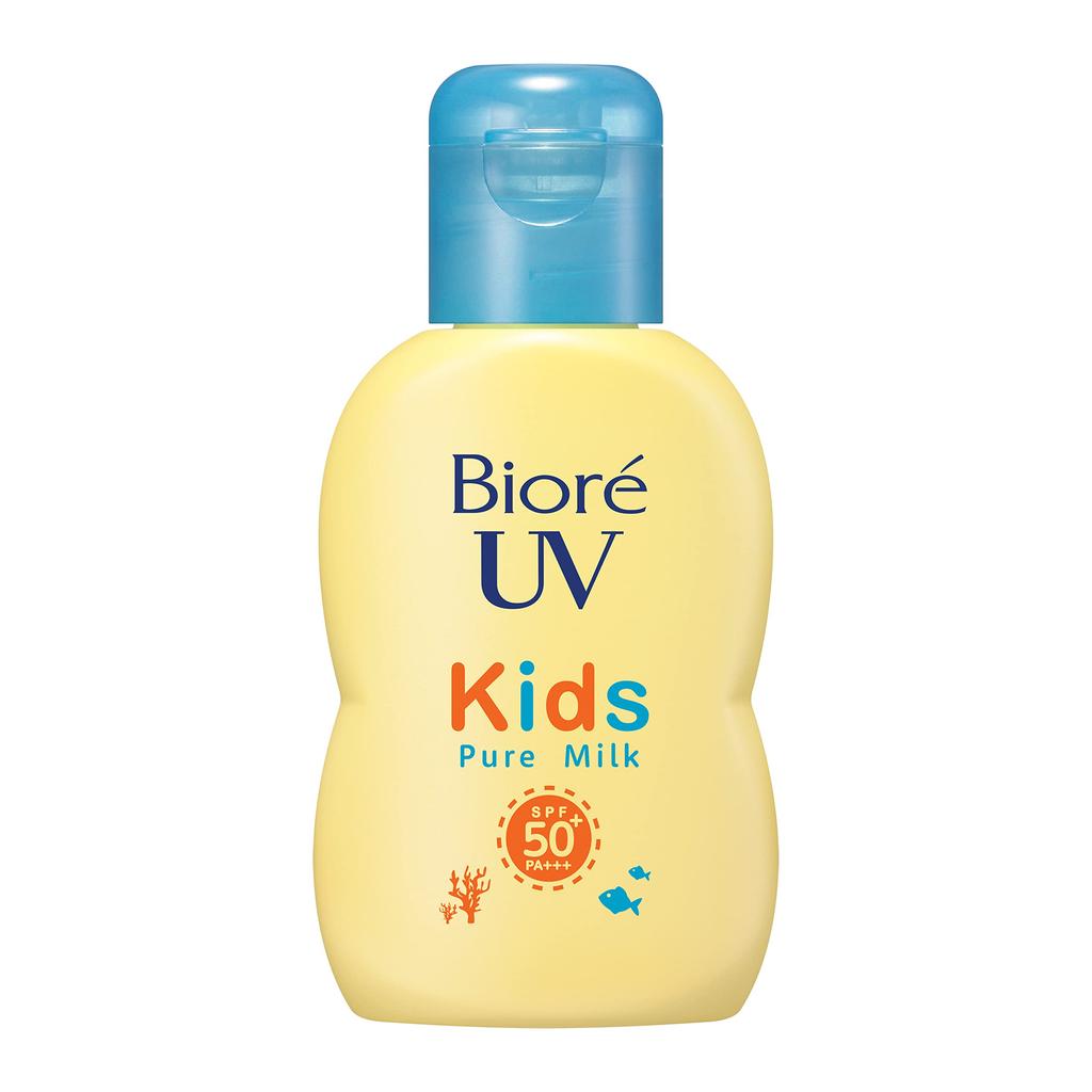 Biore UV Kids Pure Milk Sunscreen 70ml SPF50 A UV Protection Formula with No UV Protecting with a Mineral / PA+++ Fragrance-free Kids' Absorbers,