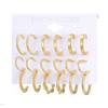 Stylish and Simple Earrings Set Femininity Versatile Personality Exaggerated Atmosphere High-end Earrings
