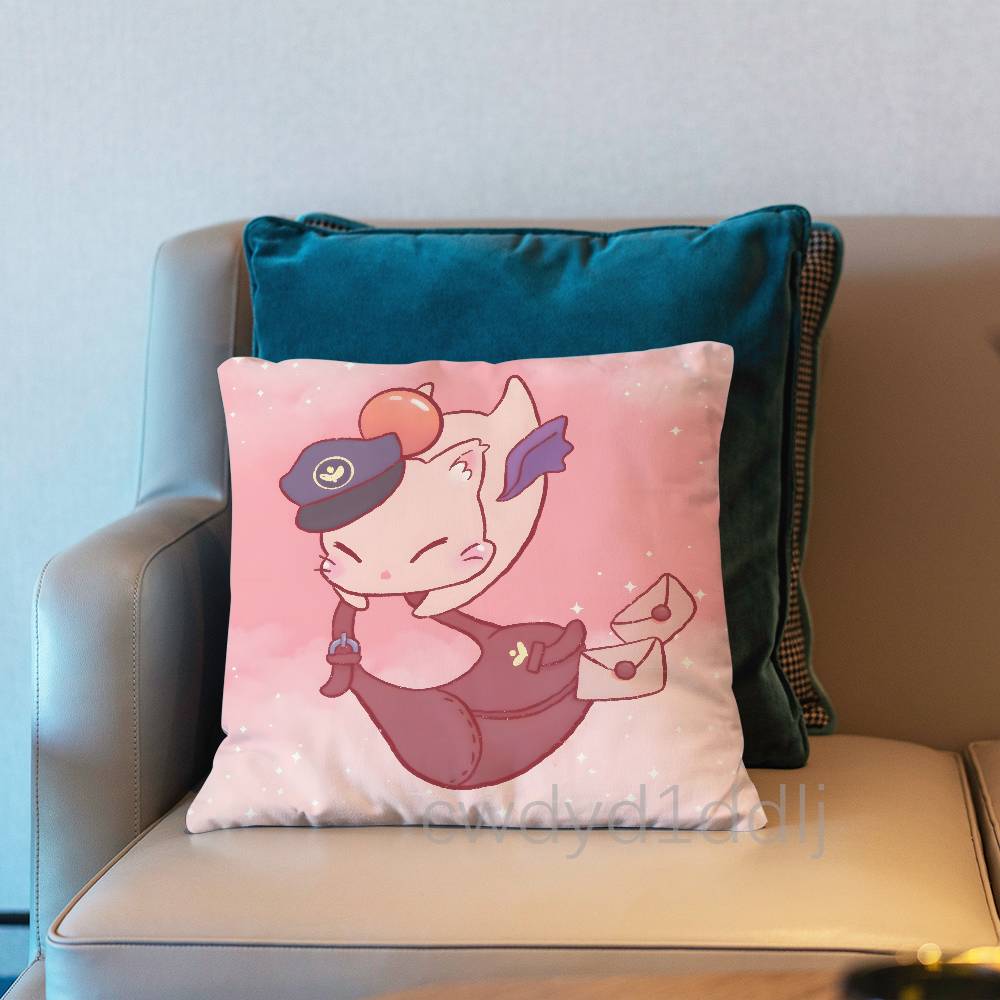 F-Final Fantasy Moogle FF VII Pillow Case Cover Square Sofa With For Pattern Comfortable Cushion suitable Of Room