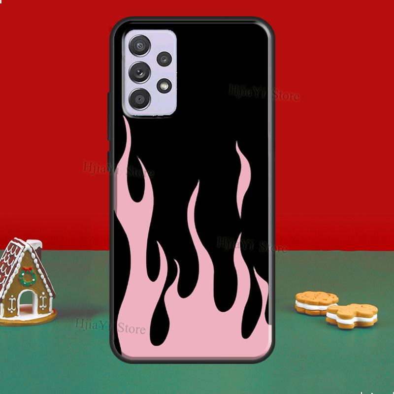 Flame Aesthetic Light Blue Fire Pink Case For Samsung A52 A12 A32 A42 A72 A51 A71 A31 A11 A40 A50 A70 A02S A21S Phone Cover