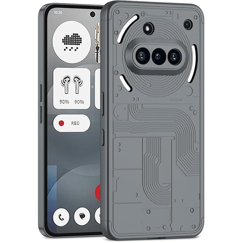 

Чехол для Nothing Phone 3A, Ультратонкий 3 в 1 360-градусный чехол для всего корпуса, Премиальный тонкий противоударный жесткий пластиковый бампер для защиты от царапин для Nothing Nothing Phone (3a) серый