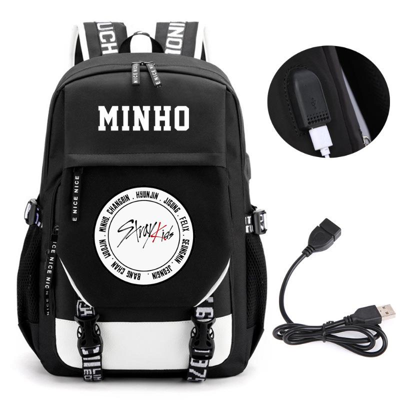 Straykids Beliebte Koreanische Boygroup Peripherie Rucksack Campus Grund- und Sekundarschüler Schultasche Herren- und Damen-Computertasche Rucksack