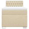 Maison Exclusive - Sommier à lattes de lit et matelas Crème 90x190 cm Tissu
