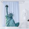 American Style Statue of Liberty Printed Shower Curtain Bathroom Curtains Home Decor Waterproof Polyester Fabric with Hooks