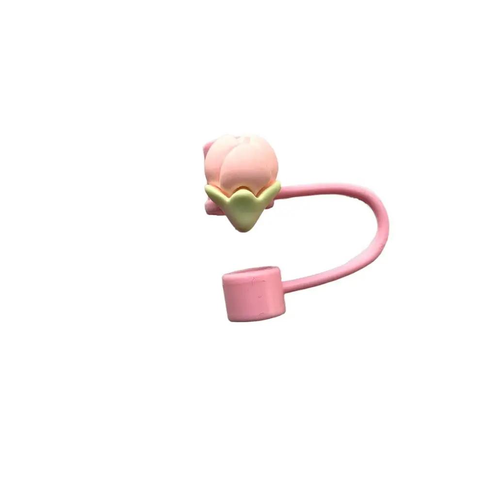 Portable Flower Straw Tips Covers Dust-Proof Good Sealing Straw Cover Cap Party Supplies Straw Topper for 10mm Straw