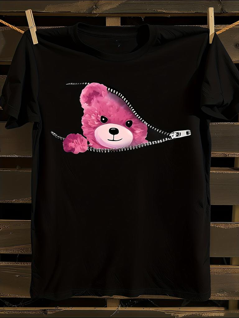 WoPink Teddy Bear Graphic T-shirt