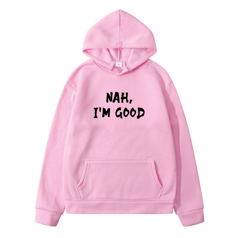 HAH I'M GOOD Y2k Hoodie Autumn Pure Clothing Hoodies Harajuku Sweatshirts for Men Streetwear Sweatshirt Men's