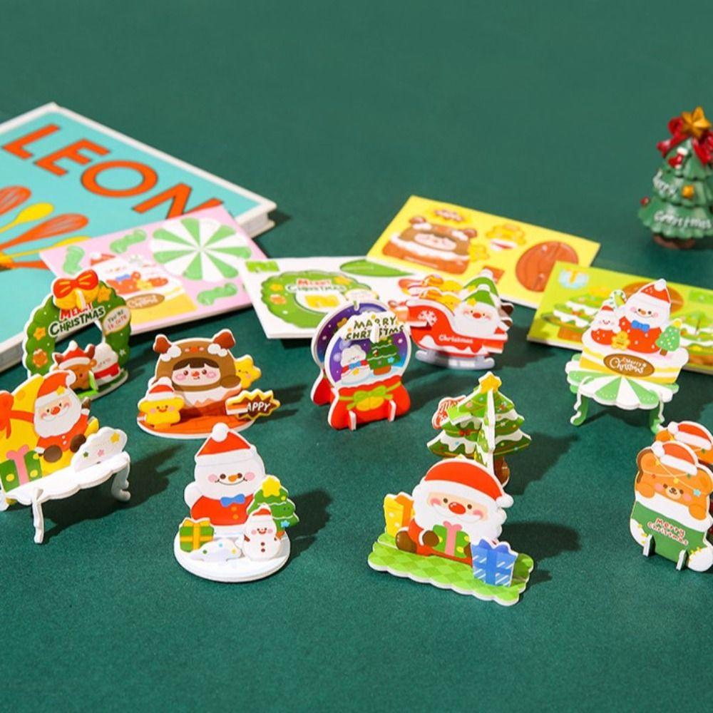 Christmas Tree Kids Xmas Arts Puzzle Santa Claus DIY Mini Christmas Tree  Kindergarten