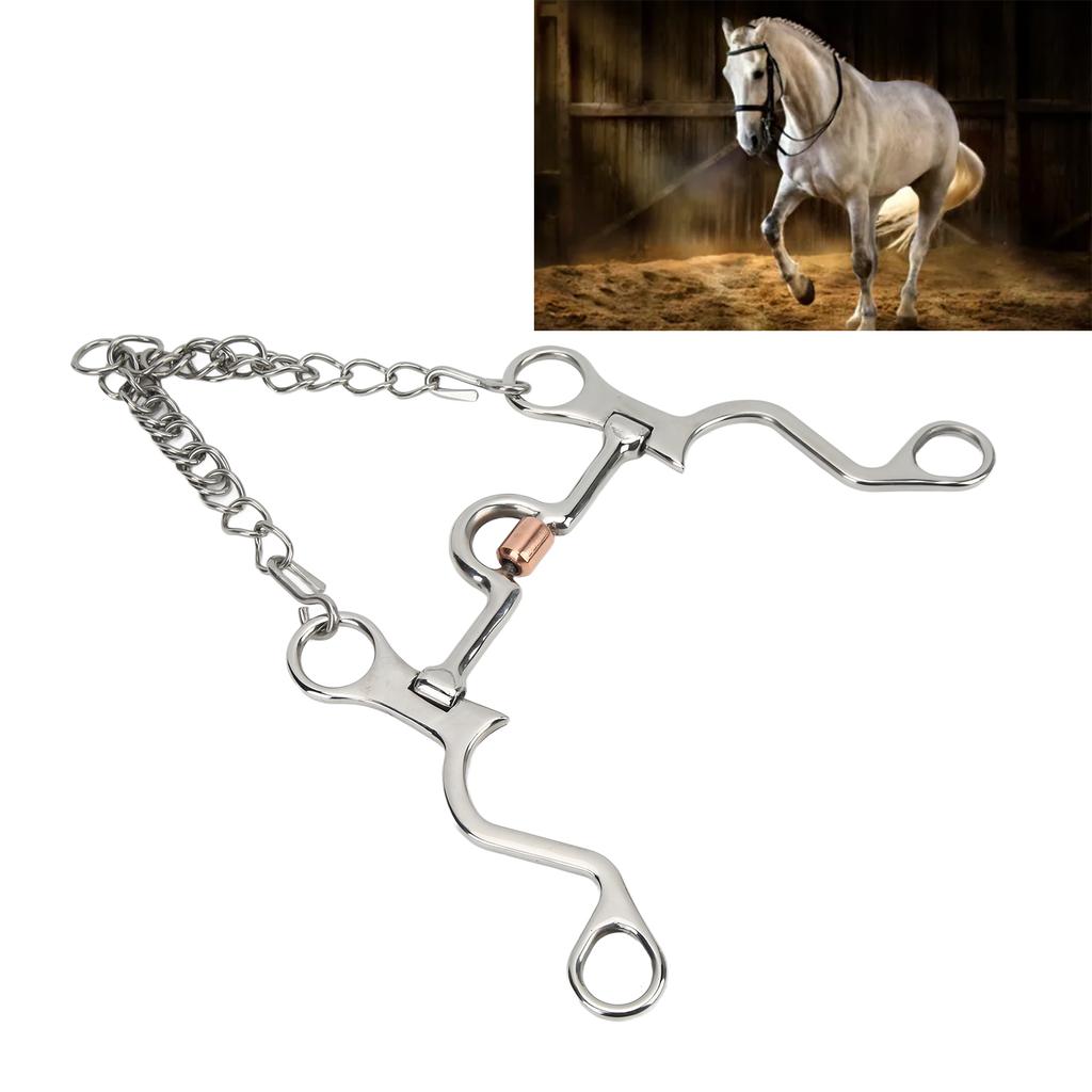 Pelham Bit Strong Fine Workmanship Stainless Steel Horse Bit for Horse Riding Equestrian Performance