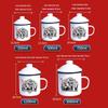 Retro Enamel Mug with Lid