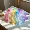 100 stk Bryllup Julegaveposer Organza Gavepose Snoreposer Til Slik Smykker Pose Pakning