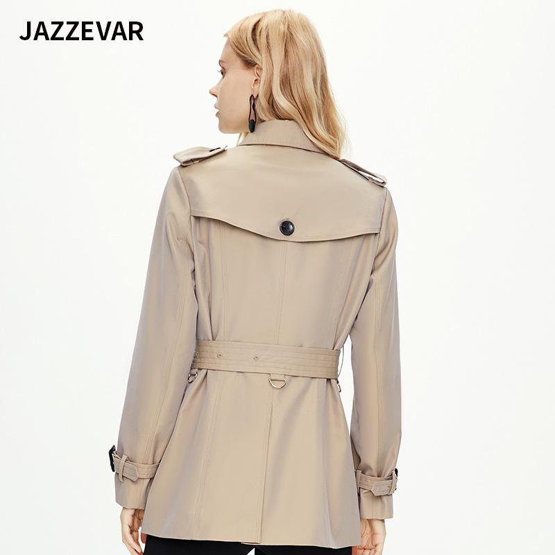 Feminine Slim Short Double Breasted Windbreaker Slim Jacket