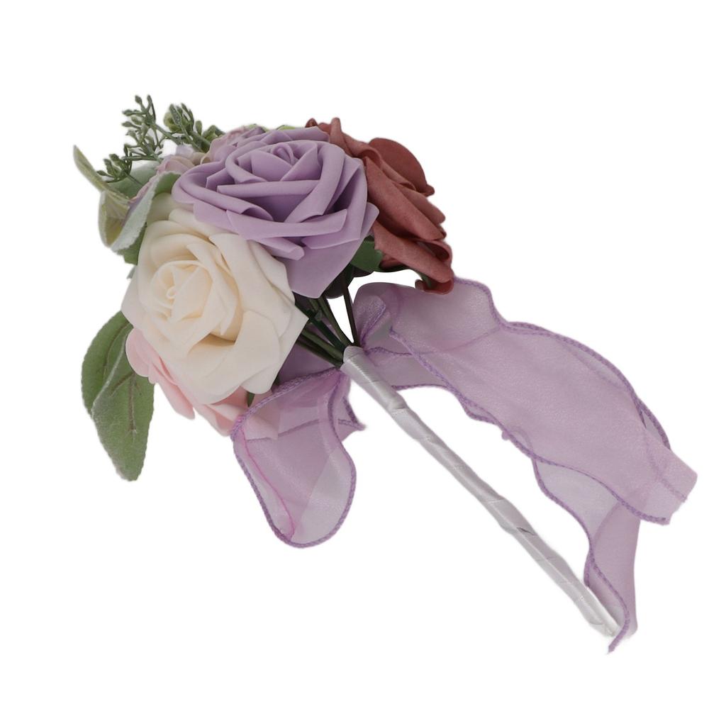 Romantische Rose Braut Hochzeitsstrauß Künstliche Seidenblumen Kunstblumen Brautjungfernstrauß Zuhause