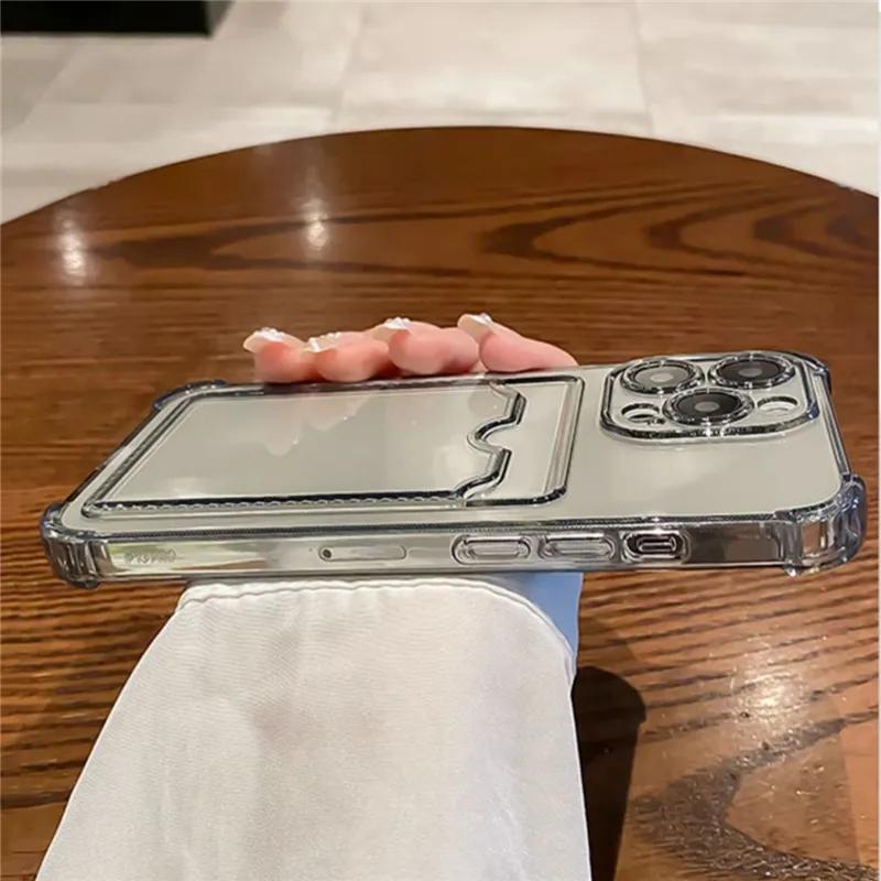 Clear Shockproof Phone Case with Card/Photo Slot for Xiaomi Redmi 15C 5G 14C A5 13C 12C 10C & More Models Transparent Bumper