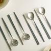 FLAITO Domestically Produced Bordeaux Stainless Steel Matte Cutlery Set