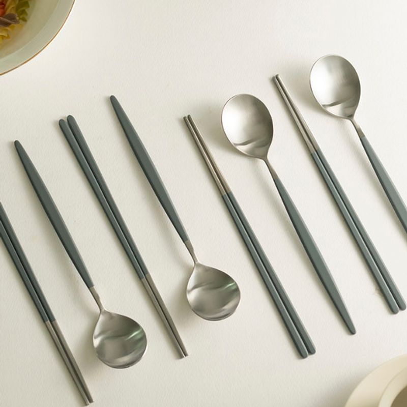 FLAITO Domestically Produced Bordeaux Stainless Steel Matte Cutlery Set