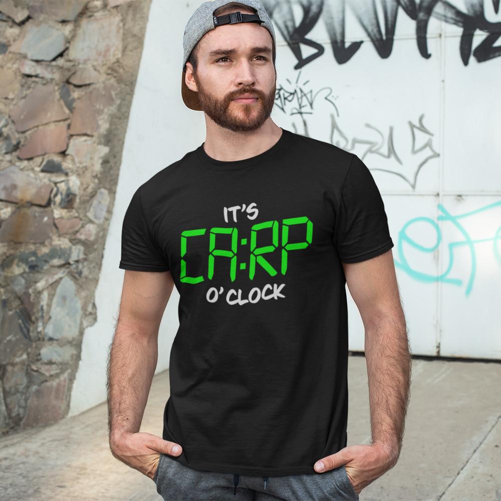 It s CARP o clock T-SHIRT - funny carp fishing angling tackle rod reel bait line Unisex T-Shirt XXL