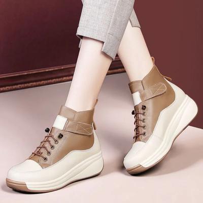 Autumn New Women's Boots Soft-soled Anlkle Boots Winter Casual Lightweight Thick-soled Boots Woman Fluch Retro Short Boot