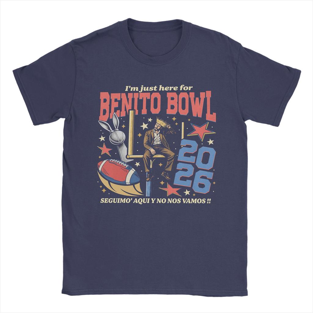 Bads Bunnys Benito Bowl Halftime Show Graphic Print T Shirts for Men Women Cotton Tee Shirt Clothing