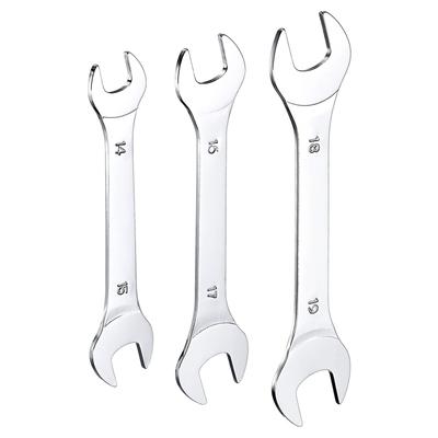 Double Slim Wrench Set 14x15 16x17 18x19mm Metric Small Flat Head Wrench 3-Pack Open-End / / Ultra-Slim