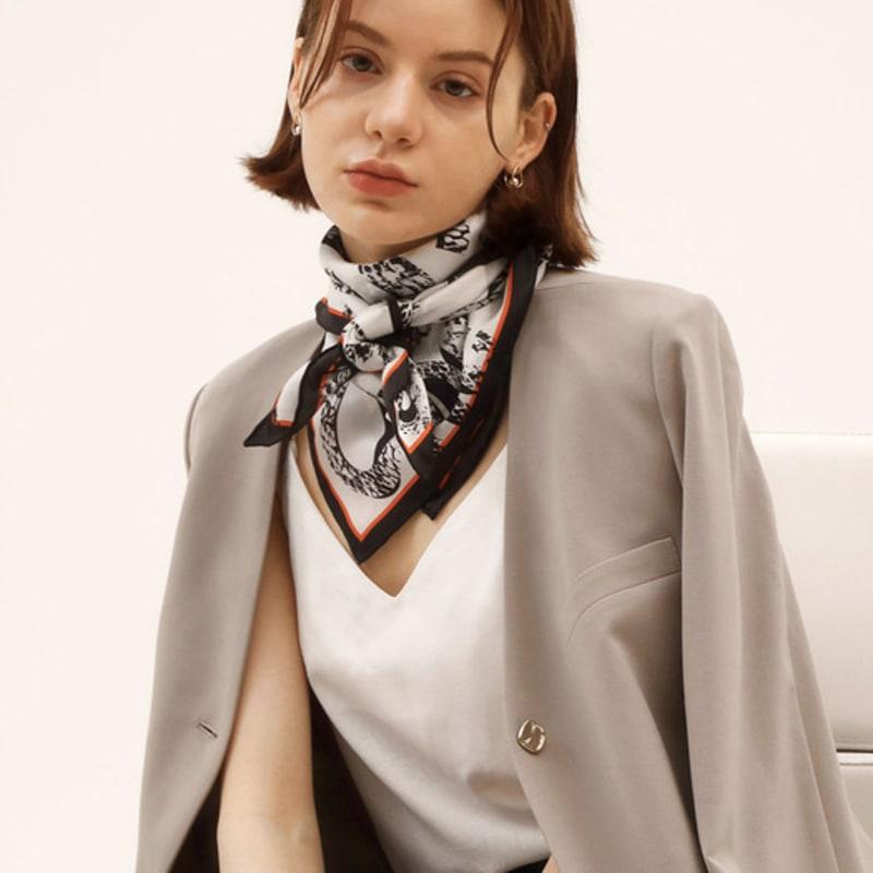 

ONSZ Textured Logo Silk Scarf Black