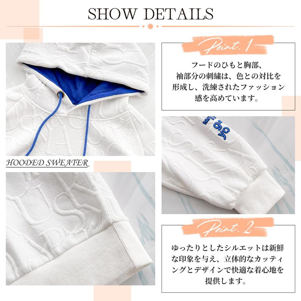 Hoodie Sweatshirt with English 3D Long Stylish Loose Long for Everyday Autumn Women's Letters, Print, Embroidery, Sleeves, Outerwear, Slimming, Fit,