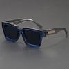 UV400 Square Frame Sunglasses Men Women PC AC Lens Non-Polarized Fashionable Geometric Temples Driving Outdoor