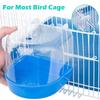Bird Bath Tub Clean Feather Bath House Bird Cage Accessories Transparent Plastic Bird Box