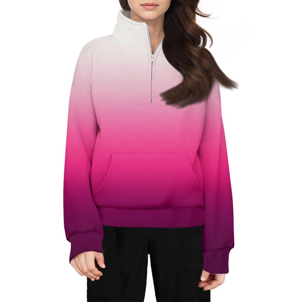 Girls Half Zip Sweatshirt Zip Pullover Sweatshirts Fall Clothes
