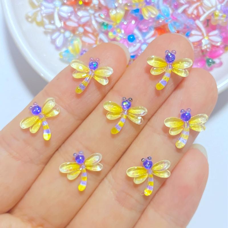 50Pcs New Cute Mini 11*12mm The Small Dragonfly Flat Back Resin Cabochons Scrapbooking DIY Jewelry Craft Decoration Accessorie