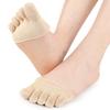 2PCS Half Foot Sweating Five Finger Sock Relief Gel Pad Hallux Valgus Protector Bunion Adjuster Pain Relief Straighten Bent Toes