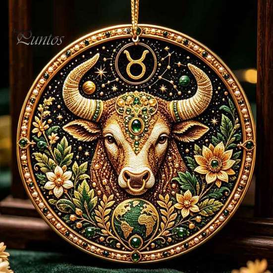 Halloween Decorative Pendant 2D Flat Pearl Painting Ornament, Double Sided Zodiac Theme Hanging Gem Home Ornament Art Craft, Rhinestone Beads Pattern