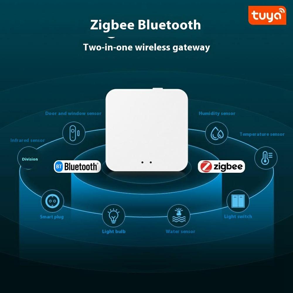 GW02 Tuya Zigbee Bluetooth-compatible Gateway Hub 2 In 1 Multi-Device Control Smart Home Remote Management