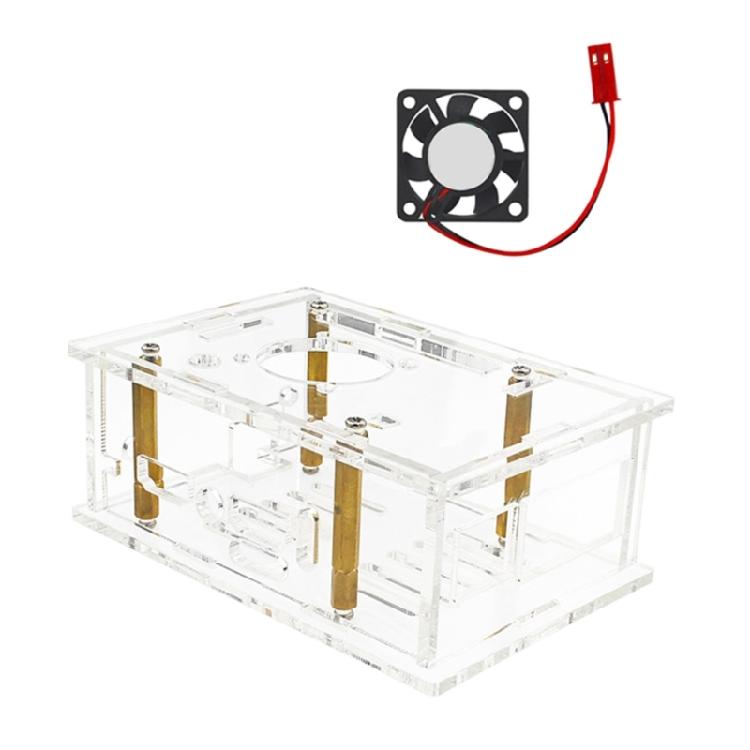 Akrylhölje för Orange Pi 5 Pro Board Cover Förbättra Prestanda Kylfläkt Valfri